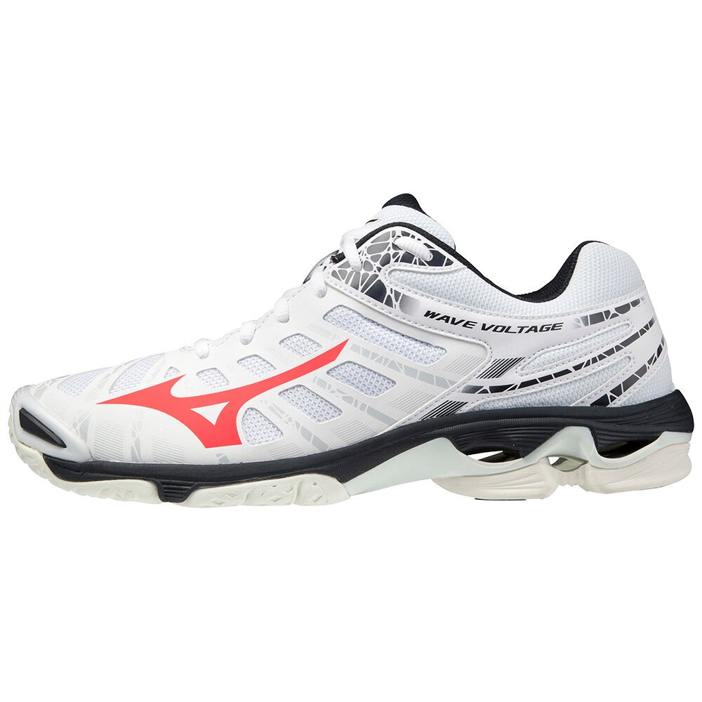 Tenis Para Voleibol Mizuno Wave Voltage Para Mujer Blancos/Rojos 8041925-GM